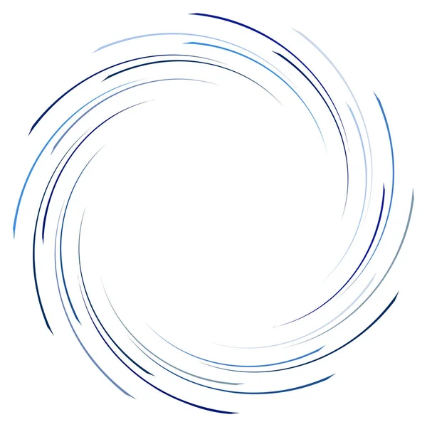 Espiral abstracta, giro. Remolino radial, curvas giratorias, líneas onduladas el — Archivo Imágenes Vectoriales