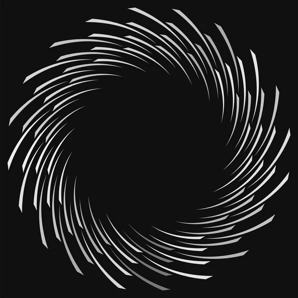 Espiral abstracta, giro. Remolino radial, curvas giratorias, líneas onduladas el — Archivo Imágenes Vectoriales