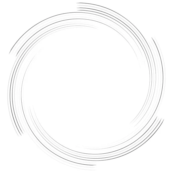 Spirala abstrakcyjna, skręt. Promieniowe wirowe, kręte, faliste linie El — Wektor stockowy