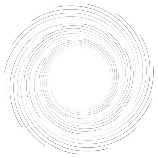 Abstrakt spiral, twist. Radiell virvel, snurra kurviga, vågiga linjer El — Stock vektor