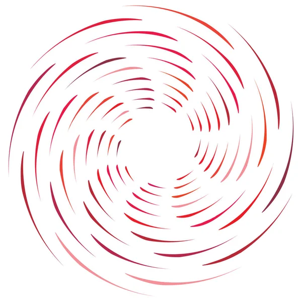 Абстрактная спираль, поворот. Радиальная ширина, кривизна, восковые линии — стоковый вектор