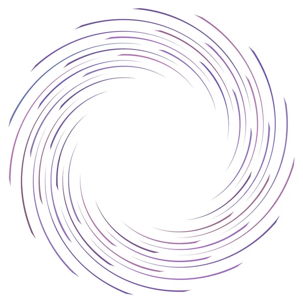 Spirale astratta, torsione. turbinio radiale, turbinio curvy, linee ondulate el — Vettoriale Stock