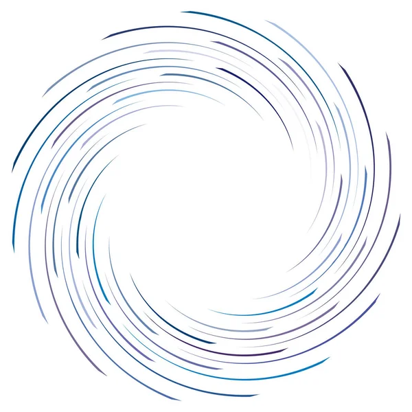 Абстрактна спіраль, скручування. Радіальна вихор, вихрові пишні, хвилясті лінії ель — стоковий вектор