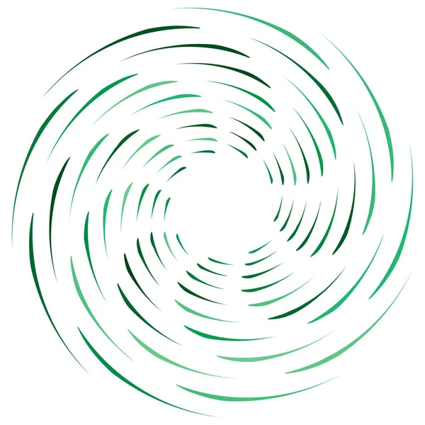 Spirale abstraite, torsion. Tourbillon radial, tourbillon courbé, lignes ondulées el — Image vectorielle