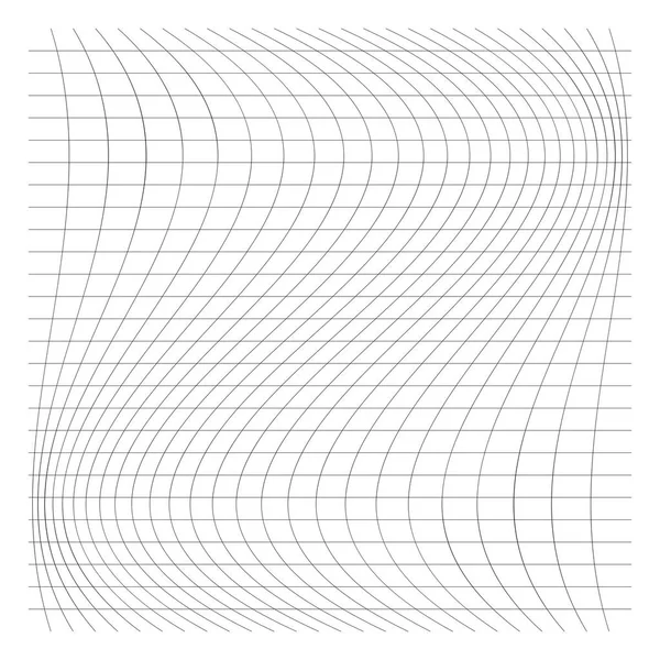 Ondeggiante, ondulato linee sottili. Ambra, delinquente, stringere strette distorsioni — Vettoriale Stock