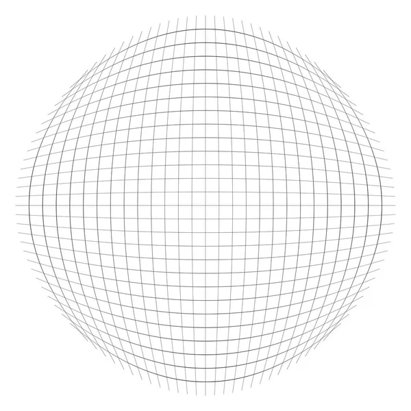 Sferische, bolvormige mesh, grid. Bolle, bolvormige, ronde geklets — Stockvector