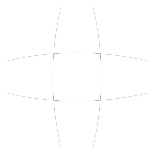 Sférická, kulovitá mřížka. Konvexní, kulatá, kruhová Pattere — Stockový vektor