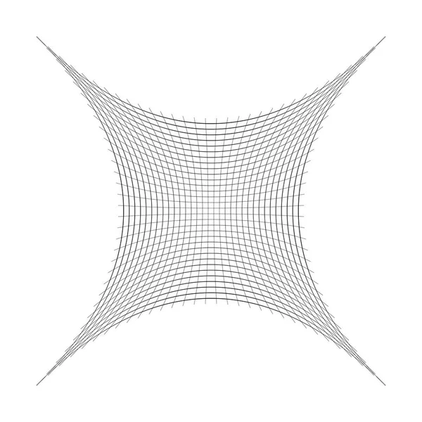 Squished, kondenserade, nöp linjer abstrakt geometriska element. C — Stock vektor