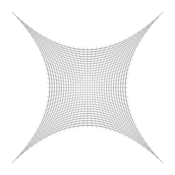 Squished, skondensowane, ściągnięte linie abstrakcyjny element geometryczny. C — Wektor stockowy