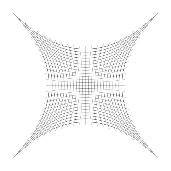 Squished, skondensowane, ściągnięte linie abstrakcyjny element geometryczny. C — Wektor stockowy