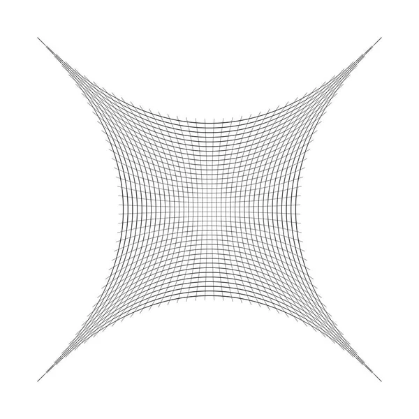 Lignes concassées, condensées, pincées élément géométrique abstrait. c — Image vectorielle