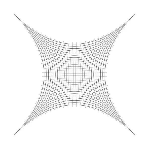 Ezilmiş, sıkıştırılmış, sıkıştırılmış çizgiler soyut geometrik eleman. C — Stok Vektör