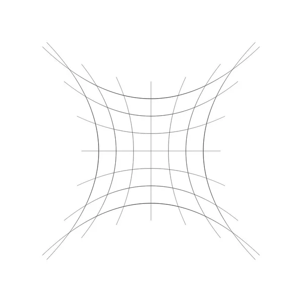 Squished, skondensowane, ściągnięte linie abstrakcyjny element geometryczny. C — Wektor stockowy