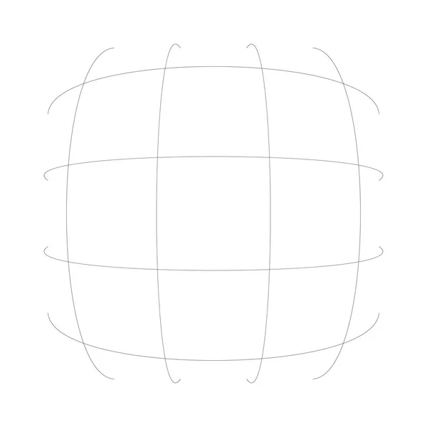 3D凸球球、グローブ、オーブ突起歪み、変形 — ストックベクタ