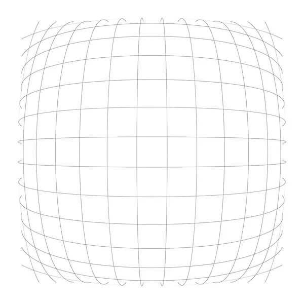 3d 볼록 구형, 구체, 구체 돌출 왜곡, 변형 — 스톡 벡터