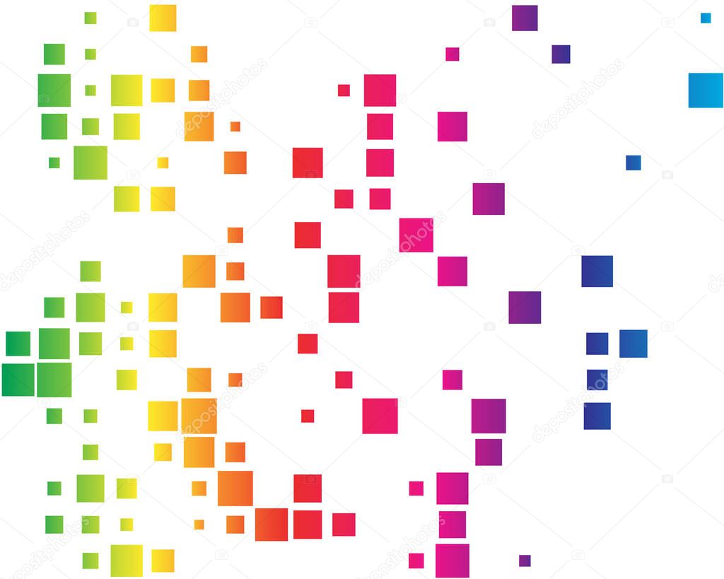 squares pixelated, block pixels random mosaic pattern / backgrou