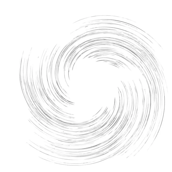 Gedetailleerde Kronkel, spiraal element. Whirlpool, zweefmolen effect. Cir — Stockvector