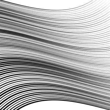 Geometrik sallayarak, dalgalı paralel çizgiler. Dalgalanma, bükülmüş çizgiler pat