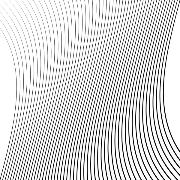 Ondulation géométrique, lignes parallèles ondulées. Ondulation, lignes torsadées tapotement — Image vectorielle