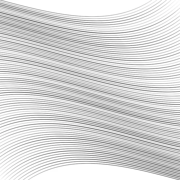 Ondulation géométrique, lignes parallèles ondulées. Ondulation, lignes torsadées tapotement — Image vectorielle