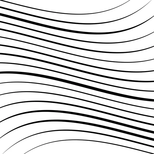 Ondulation géométrique, lignes parallèles ondulées. Ondulation, lignes torsadées tapotement — Image vectorielle