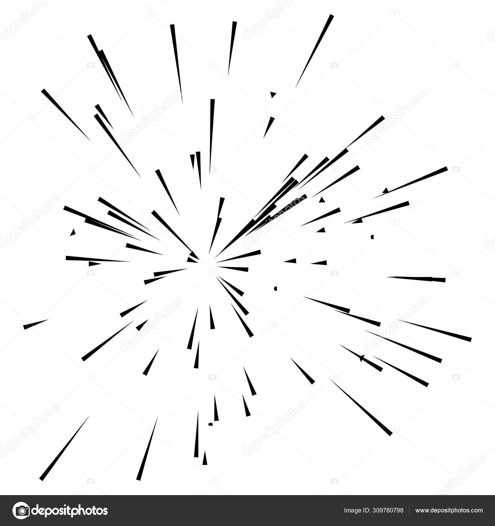 Radial / radiating lines burst, explosion, blast effect Stock Vector ...