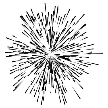 radyal / yayılan hatları patlama, patlama, patlama etkisi