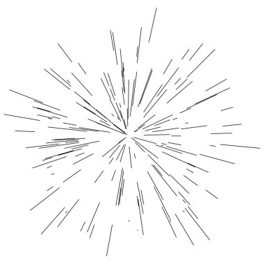 radyal / yayılan hatları patlama, patlama, patlama etkisi