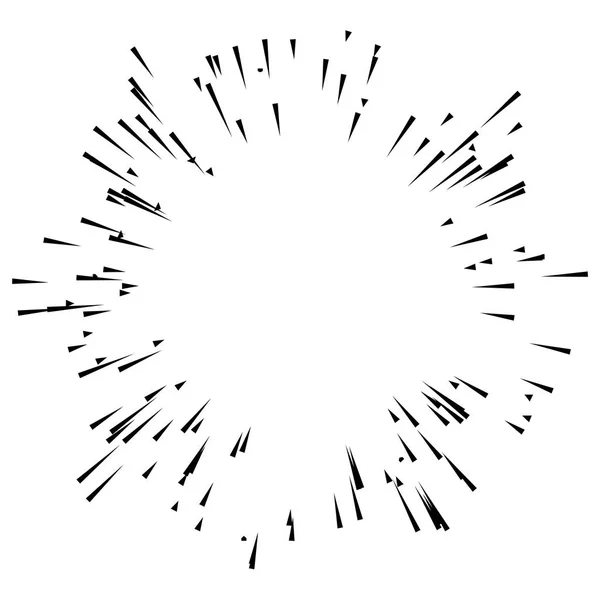 Líneas radiales / radiantes estallar, explosión, efecto de explosión — Vector de stock