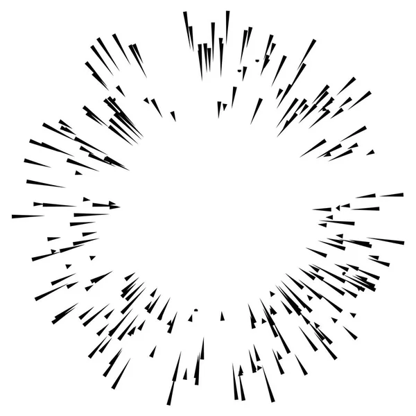 Líneas radiales / radiantes estallar, explosión, efecto de explosión — Vector de stock