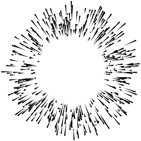 Linee radiali / radianti scoppio, esplosione, effetto esplosione — Vettoriale Stock