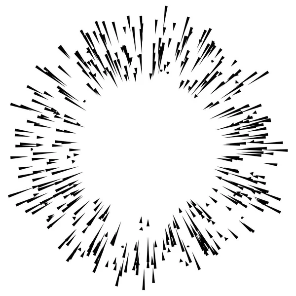 Líneas radiales / radiantes estallar, explosión, efecto de explosión — Vector de stock