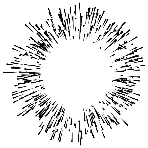 Kruhové/vyzařovací čáry praskly, exploze, efekt výbuchu — Stockový vektor