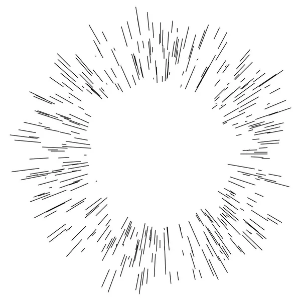 Líneas radiales / radiantes estallar, explosión, efecto de explosión — Vector de stock