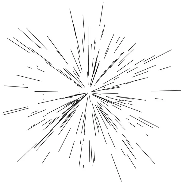 Kruhové/vyzařovací čáry praskly, exploze, efekt výbuchu — Stockový vektor