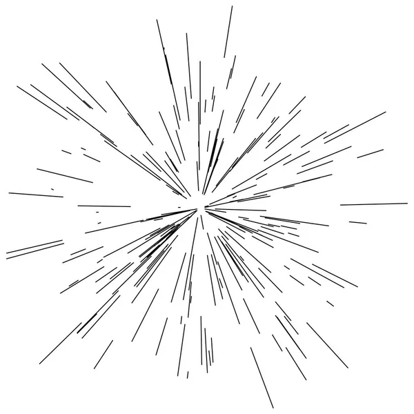 Radiaal/uitstraalt Lines burst, explosie, blast-effect — Stockvector