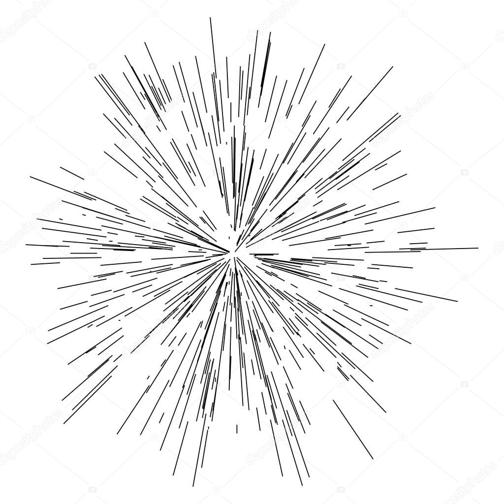 radial / radiating lines burst, explosion, blast effect