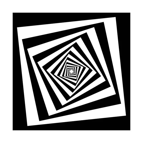 Form mit Rotation, Tiwrl-Effekt geometrische abstrakte Spirale — Stockvektor