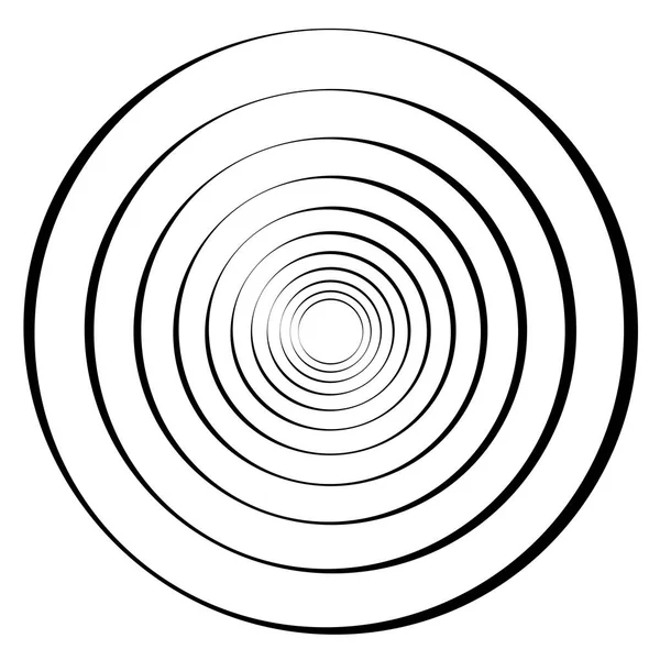 Forma con rotación, efecto tiwrl Espiral abstracta geométrica — Vector de stock
