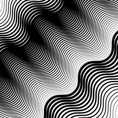 Doku, dalgalı desen, sallanan ızgara, çizgilerin örgü. Billowy,