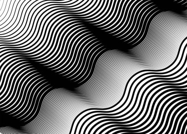 Doku, dalgalı desen, sallanan ızgara, çizgilerin örgü. Billowy,