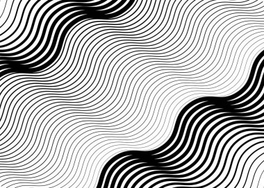 Doku, dalgalı desen, sallanan ızgara, çizgilerin örgü. Billowy,