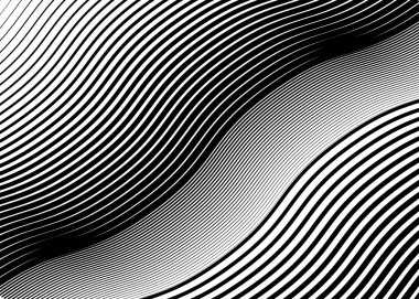 Dalgalı, paralel düzensiz çizgilerin ızgarasal. Billowy, undulati