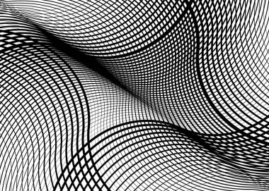 Düzensiz geometrik desen, dalgalı arka plan, sallanan ızgara, 