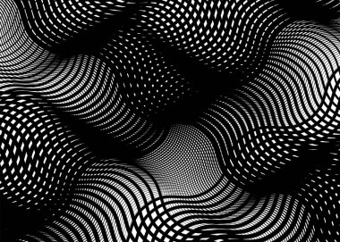 Doku, dalgalı desen, sallanan ızgara, çizgilerin örgü. Billowy,