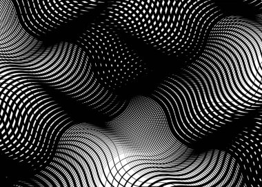 Doku, dalgalı desen, sallanan ızgara, çizgilerin örgü. Billowy,