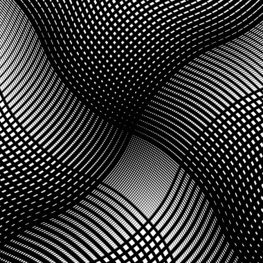 Doku, dalgalı desen, sallanan ızgara, çizgilerin örgü. Billowy,