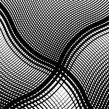 Doku, dalgalı desen, sallanan ızgara, çizgilerin örgü. Billowy,