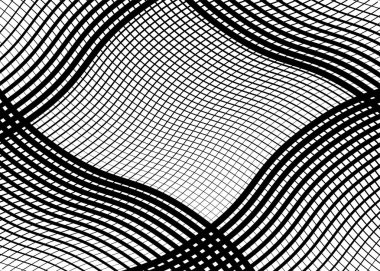 Doku, dalgalı desen, sallanan ızgara, çizgilerin örgü. Billowy,