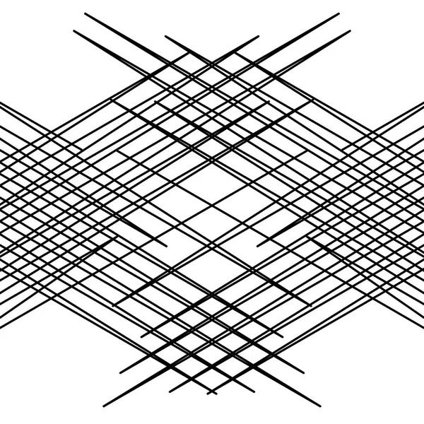 Rutnät, mesh-mönster, textur med dynamiska, oregelbundna linjer. Inter — Stock vektor